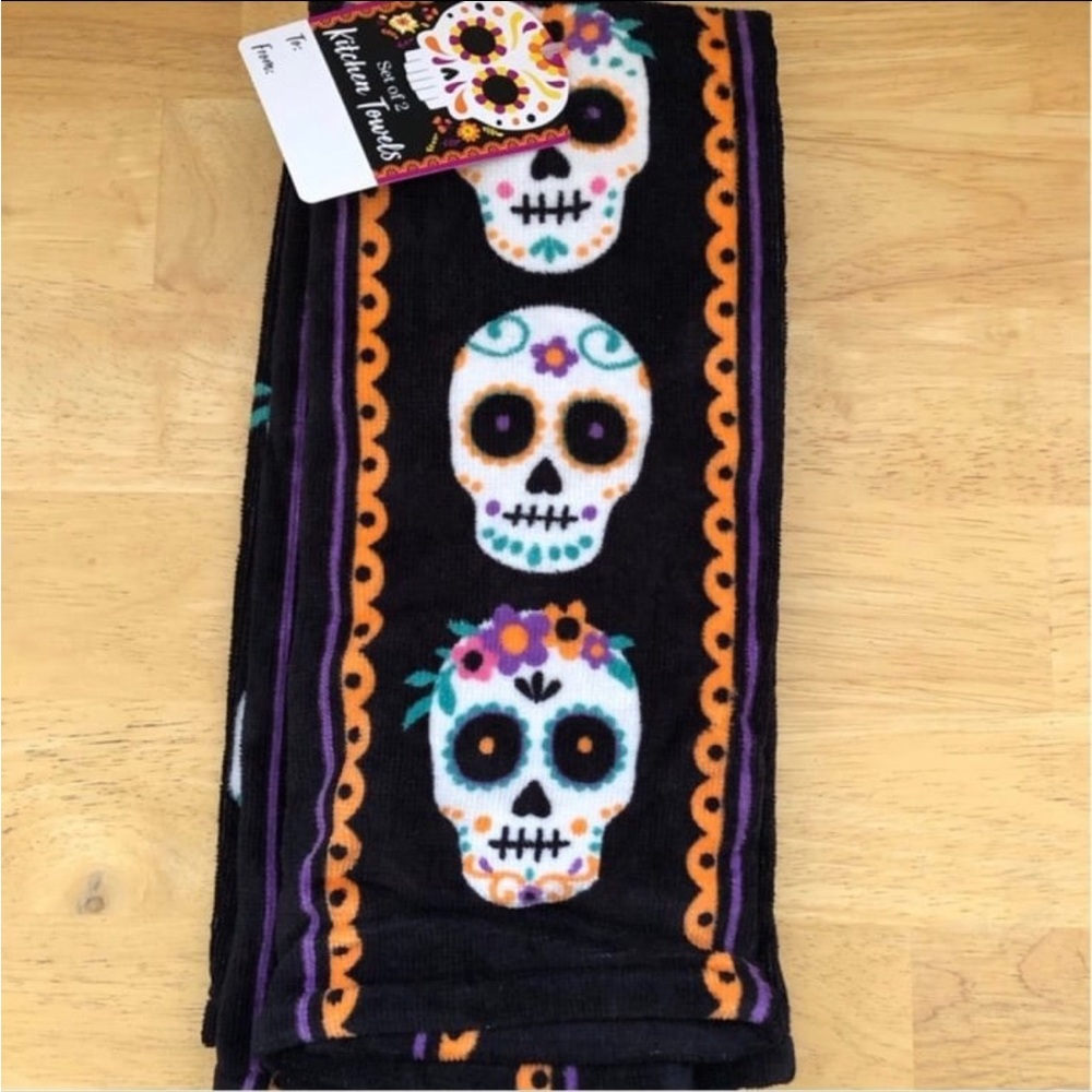 Sugar Skulls towel kitchen towel set